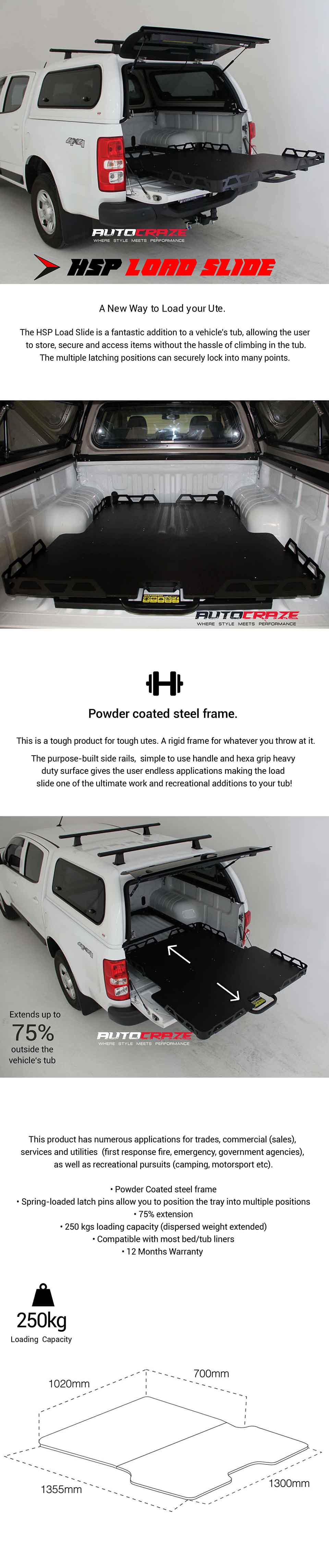 LOAD SLIDE – UTE SLIDE TRAY
